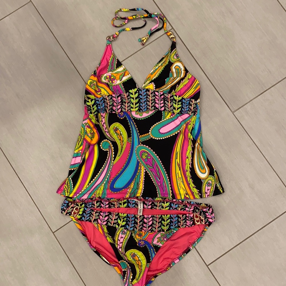 Trina Turk Tankini with bikini bottom Size 8.